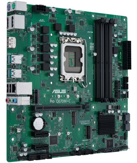 Материнские платы: Материнская плата Asus PRO Q670M-C-CSM LGA1700 <Q670> PCI-E HDMI+2xDP GbLANSATA MicroATX 4DDR5 (RTL) фотографии