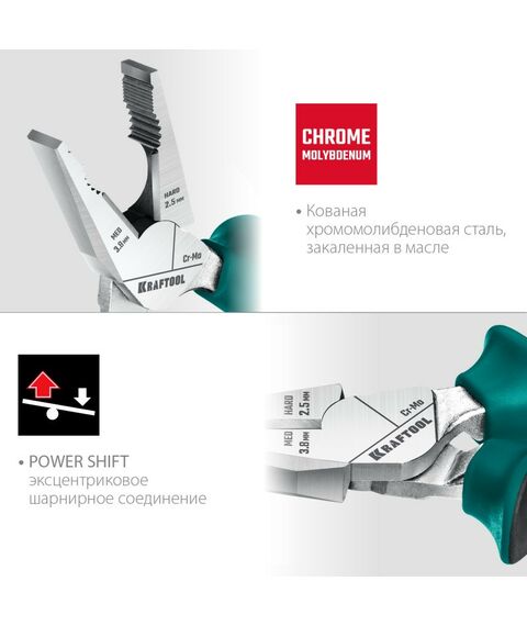 Столярно-слесарный инструмент: Плоскогубцы комбинированые KRAFTOOL 200 мм [22011-1-20] фотографии