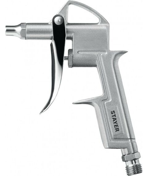 Пневмокраскопульты: Набор пневматический универсальный STAYER 06488-H5 краскораспылитель с верхним бачком, пистолеты, пневмошланг, 5 предметов фотографии