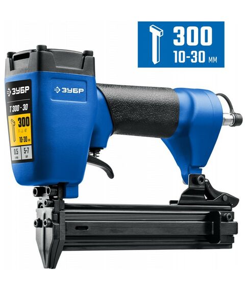 Пневматические гвоздезабиватели: Пневматический нейлер (гвоздезабиватель) Зубр Профессионал Т300-30 гвозди тип 300 (10-30 мм) [31932] фотографии
