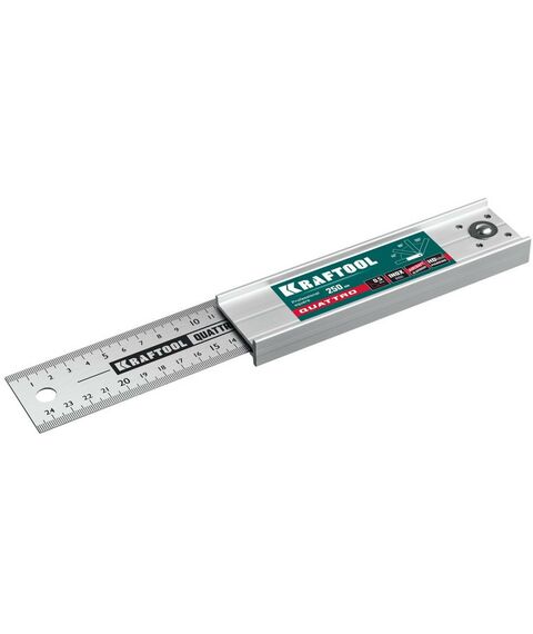 Угломеры, уклономеры: Складной столярный угольник KRAFTOOL QUATTRO 250 мм 4 положения [3444] фотографии
