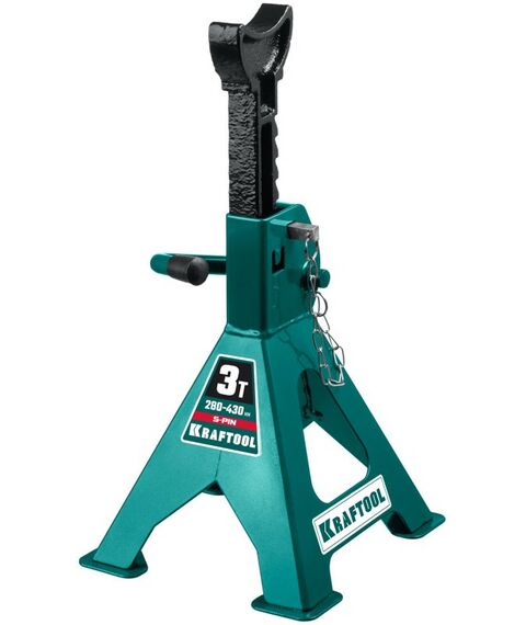 Домкраты: Подставка страховочная усиленная KRAFTOOL S-PIN 3т 280-430мм со штифтом [43465-3] фотографии