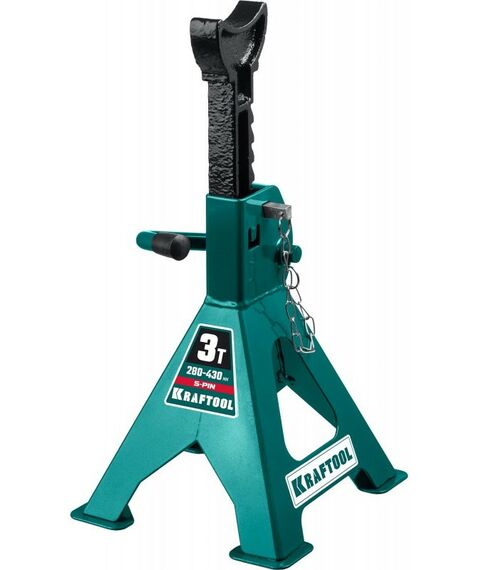 Домкраты: Подставка страховочная усиленная KRAFTOOL S-PIN 3т 280-430мм со штифтом [43465-3] фотографии