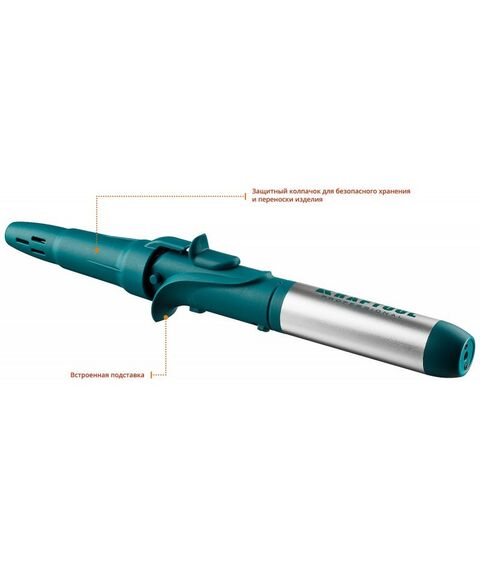 Паяльное оборудование: Газовый паяльник KRAFTOOL SolderPro 120K набор 10-в-1, 30-120 Вт, горелка, фен, пьезоподжиг, 1300°С [55503-H10] фотографии