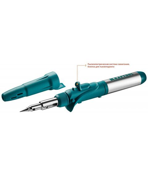 Паяльное оборудование: Газовый паяльник KRAFTOOL SolderPro 120K набор 10-в-1, 30-120 Вт, горелка, фен, пьезоподжиг, 1300°С [55503-H10] фотографии