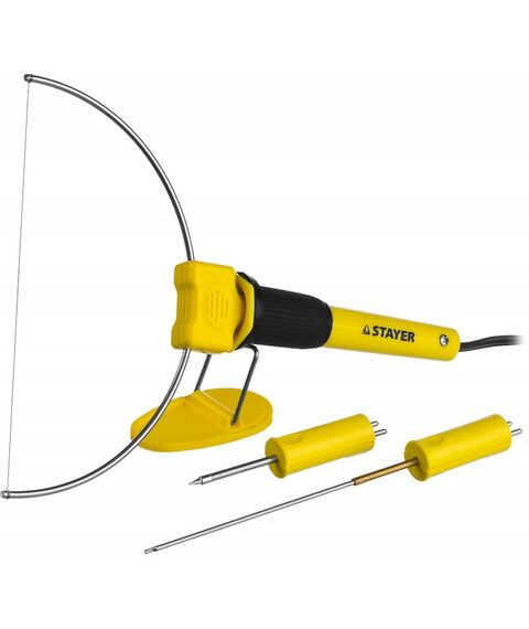 Паяльное оборудование: Прибор для художественной резки STAYER MAXterm 7Вт в наборе 3 насадки, аккуратный рез пенопласта+пластика [45257-H3] фотографии