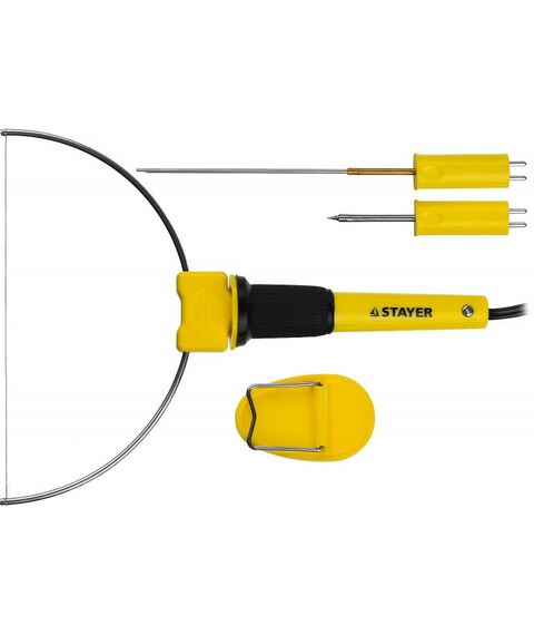 Паяльное оборудование: Прибор для художественной резки STAYER MAXterm 7Вт в наборе 3 насадки, аккуратный рез пенопласта+пластика [45257-H3] фотографии