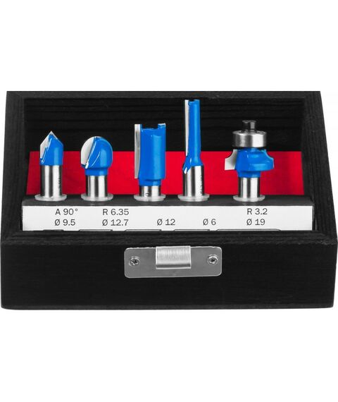 Принадлежности для фрезерных станков: Набор профильных фрез по дереву Зубр Профессионал 28795-H5 5шт фотографии