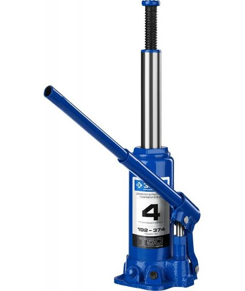Домкраты: Домкрат бутылочный гидравлический Зубр Профессионал 4т 192-374мм [43060-4] фотографии