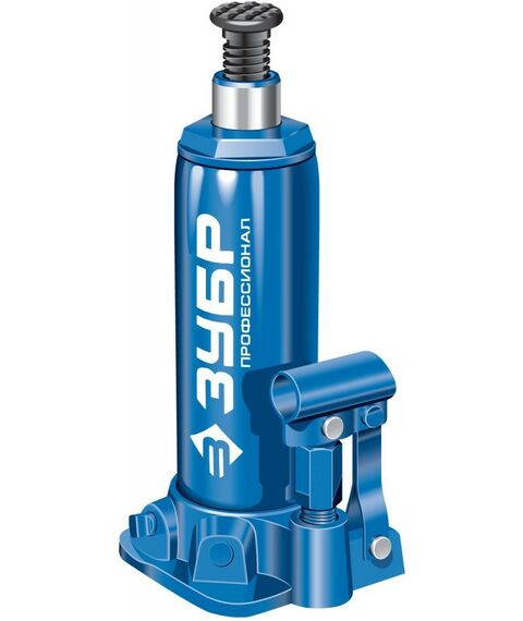 Домкраты: Домкрат бутылочный гидравлический Зубр Профессионал 6т 215-415мм в кейсе [43060-6-K] фотографии