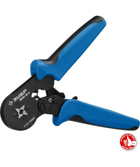 Электромонтажный инструмент: Пресс-клещи для втулочных наконечников Зубр Профессионал ПКМ-10-4 0.25 - 10 мм.кв [22695] фотографии