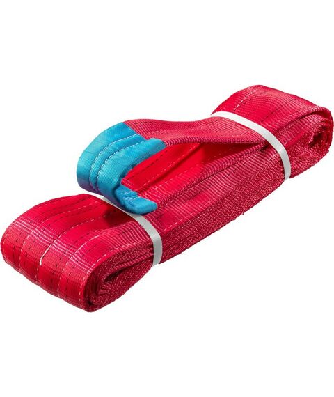 Лебедки, тали, тельферы: Текстильный петлевой строп Зубр СТП-5/3 красный, г/п 5 т, длина 3 м [43555-5-3] фотографии