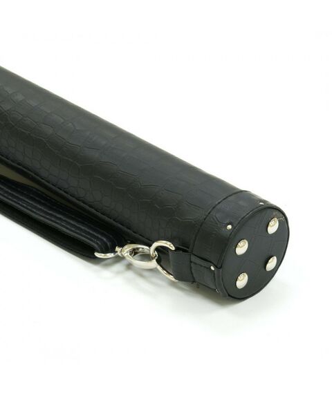 Чехлы для бильярдных киев: Тубус для кия Classic Action 1/1 черный/кроко, 93 см, вн.разм 88 см, карман 13 см фотографии