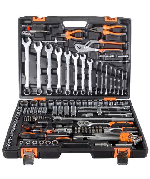 Наборы инструментов и ключи: Набор инструментов Вихрь 151 предмет 1/2", 1/4", CrV, в кейсе фотографии