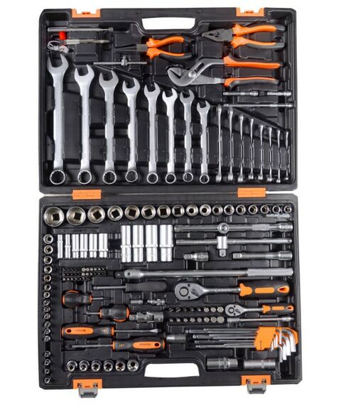 Наборы инструментов и ключи: Набор инструментов Вихрь 151 предмет 1/2", 1/4", CrV, в кейсе фотографии