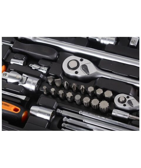 Наборы инструментов и ключи: Набор инструментов Вихрь 151 предмет 1/2", 1/4", CrV, в кейсе фотографии