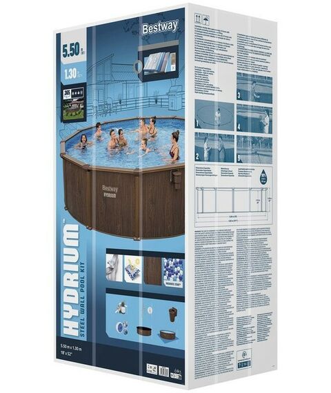 Бассейны: Бассейн каркасный Bestway 550 х 130 см песч. фильтр-насос, лестница, скиммер, тент, подстилка [561CS] фотографии