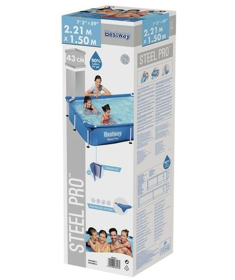Бассейны: Бассейн каркасный Bestway Steel Pro 221 х 150 х 43 см [56401] фотографии