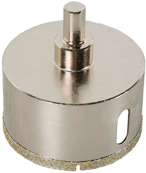 Буры, пики, коронки, сверла: Коронка алмазная Вихрь 68 мм по керамограниту/керамике, 68 мм, трёхгранный хвостовик фотографии