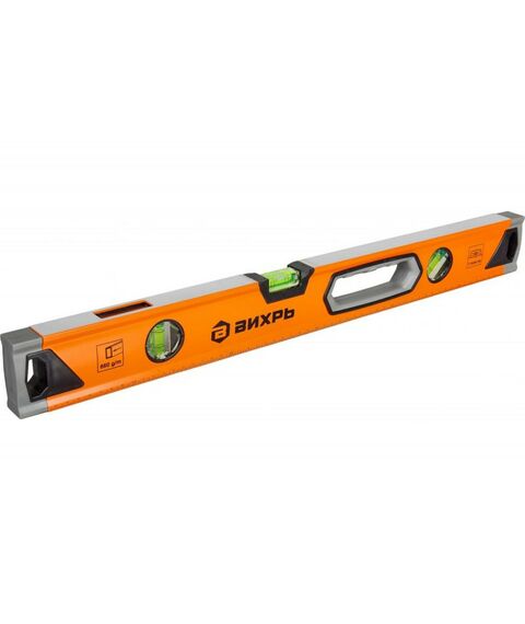 Строительные уровни: Уровень алюминиевый Вихрь Усиленный 600мм 3 глазка фрезерованный фотографии