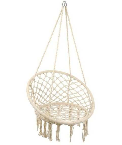 Подвесные кресла: Гамак-кресло подвесное плетёное  60 х 80 см цвет бежевый фотографии