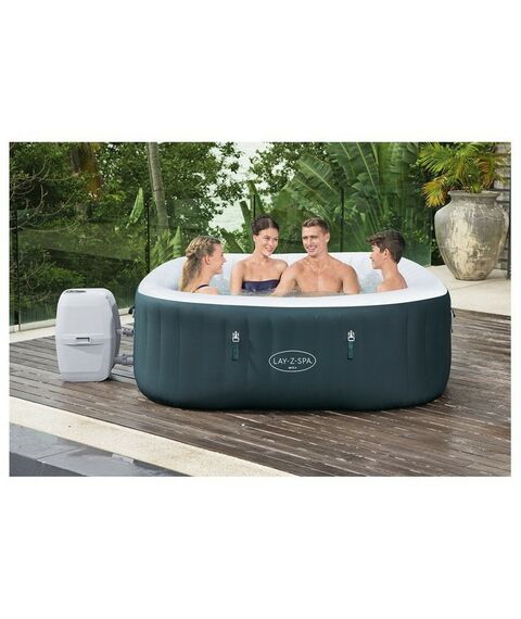 Бассейны: SPA бассейн Bestway Ibiza AirJet 180 x 180 x 66 см фильтр-насос, тент, дозатор для химии, аэромассаж [60015] фотографии