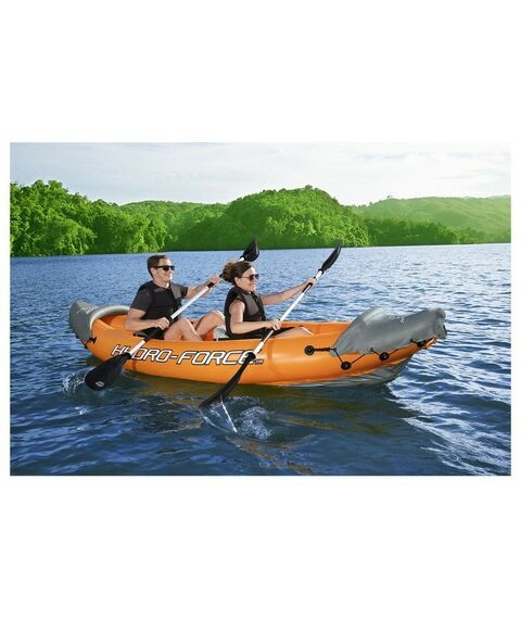 Байдарки: Байдарка Bestway Lite-Rapid X2 Kayak 2 местная, вёсла 218 см, до 160 кг, 321 х 88 х 48 см [65077] фотографии