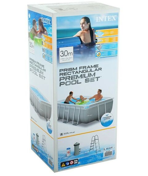 Бассейны: Бассейн Intex PRISM FRAME 300*175*80 насос с фильтром 220V + лестница [26784NP] фотографии