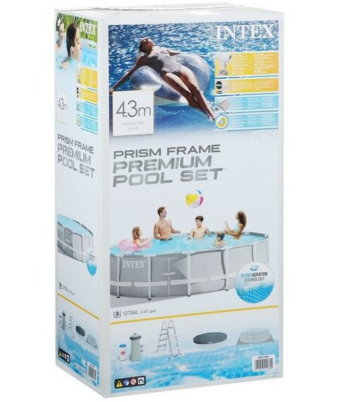 Бассейны: Бассейн каркасный Intex Prism Frame 427 х 107 см фильтр-насос, лестница, тент, подстилка [26720NP] фотографии