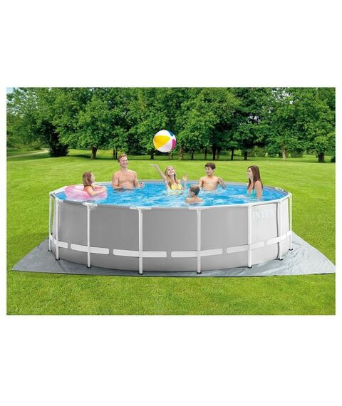 Бассейны: Бассейн каркасный Intex Prism Frame 457 х 122 см фильтр-насос, лестница, тент, подстилка фотографии