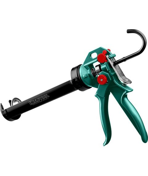 Пистолеты монтажные, тепловые, клеящие, пескоструйные: Пистолет для герметика усиленный KRAFTOOL EXPERT 4-in-1 скелетный, поворотный, 310 мл [06675] фотографии