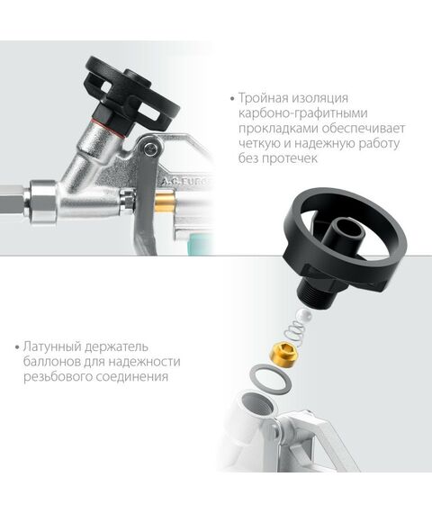 Пистолеты монтажные, тепловые, клеящие, пескоструйные: Обслуживаемый пистолет для монтажной пены KRAFTOOL EXTREME 06800 разборный фотографии