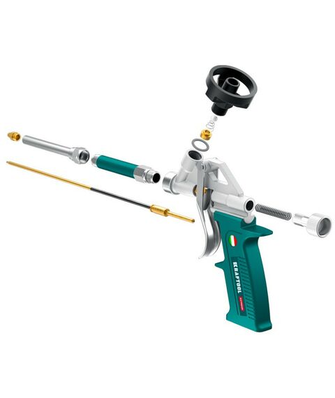 Пистолеты монтажные, тепловые, клеящие, пескоструйные: Обслуживаемый пистолет для монтажной пены KRAFTOOL EXTREME 06800 разборный фотографии