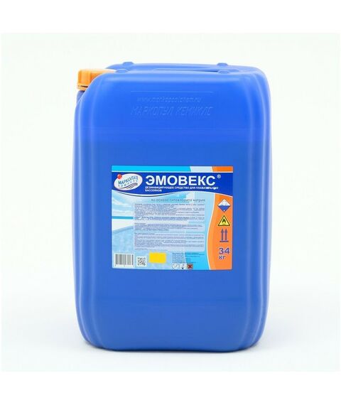 Бассейны: Жидкий хлор для дезинфекции воды  Эмовекс 34 кг фотографии