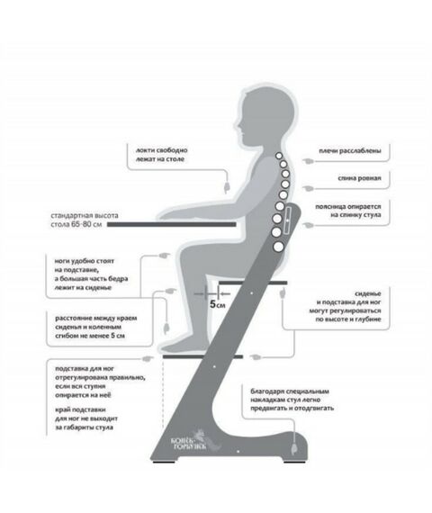 Детские кресла и стулья:  Конек Горбунек Детский растущий стул Конёк Горбунёк Комфорт (Белый-сакура) фотографии