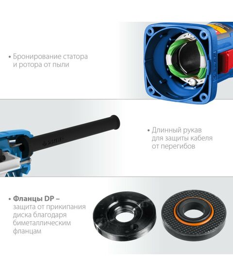 Угловые шлифмашинки (болгарки): УШМ Зубр Профессионал УШМ-П125-900 125 мм, 900 Вт фотографии