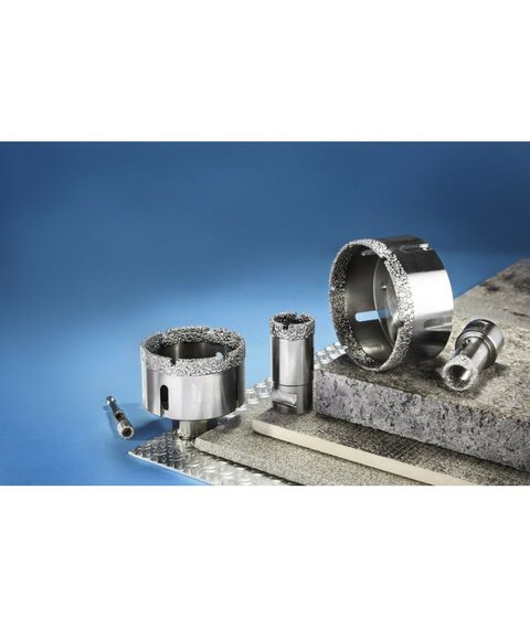 Буры, пики, коронки, сверла: Высокоскоростная алмазная коронка Зубр Профессионал d 29мм для УШМ (М14) по керамограниту и железобетону, Вакуумное Спекание [29865-29] фотографии