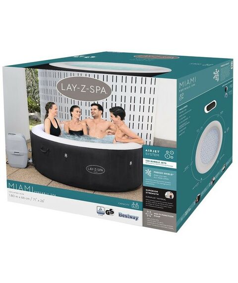Бассейны: SPA бассейн Bestway Miami AirJet 180 х 66 см фильтр-насос, тент, дозатор для химии, аэромассаж [60001] фотографии