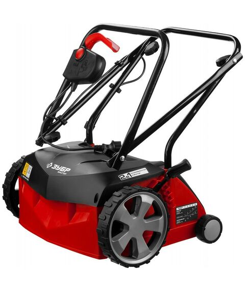 Газонокосилки: Аэратор-скарификатор электрический Зубр ЗСЭ-32-1000 2 в 1, ш/с 320 мм, высота аэрации -9:+13 мм, 1000 Вт фотографии