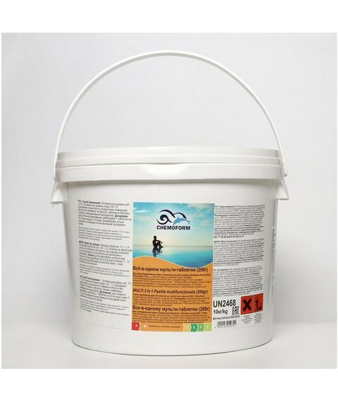 Бассейны: Мульти-таблетки для воды бассейна  "Всё в одном" (200 гр) 10 кг фотографии