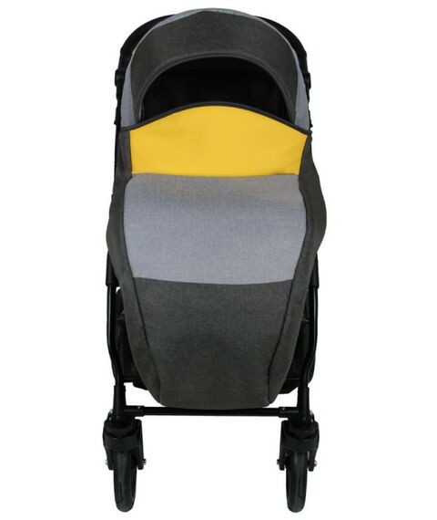 Коляски детские: Коляска 2в1 Alis ALVARO Al 02 т.серый+св.серый+желтая кожа фотографии