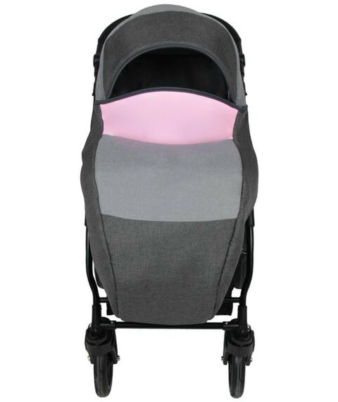 Коляски детские: Коляска 2в1 Alis ALVARO Al 03 т.серый+св.серый+розовая кожа фотографии