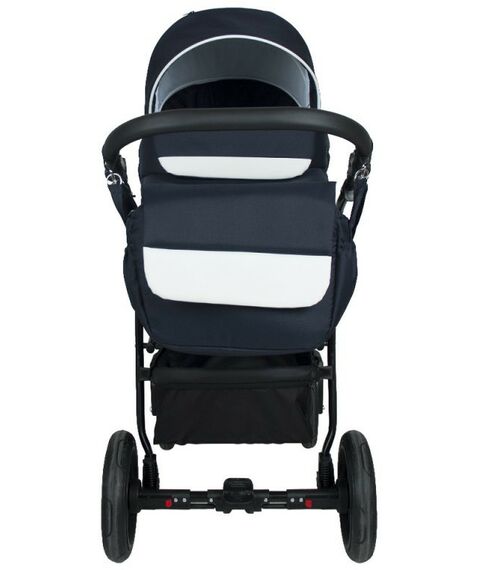 Коляски детские: Коляска 2в1 Alis ALVARO Al 07 т.синий+белая кожа фотографии