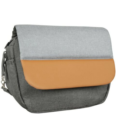 Коляски детские: Коляска 3в1 Alis ALVARO т.серый+св.серый+рыжая кожа [F Al 05] фотографии