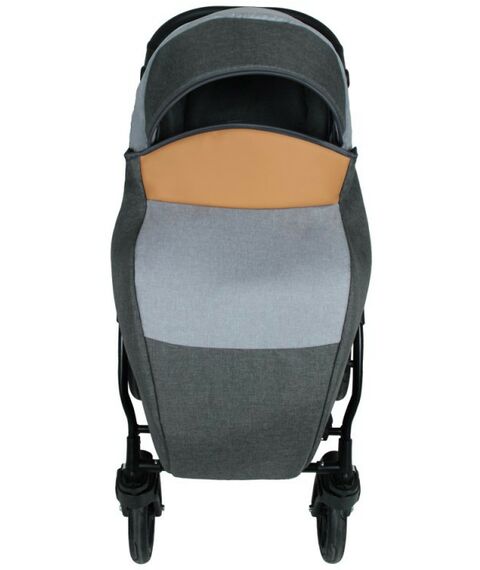 Коляски детские: Коляска 3в1 Alis ALVARO т.серый+св.серый+рыжая кожа [F Al 05] фотографии