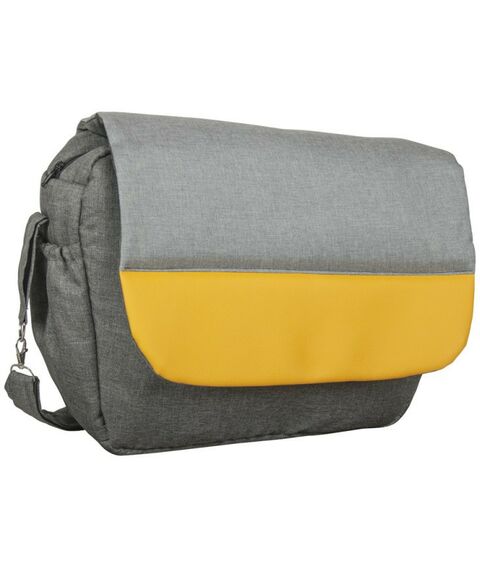 Коляски детские: Коляска 3в1 Alis ALVARO F 02 т.серый+св.серый+желтая кожа фотографии