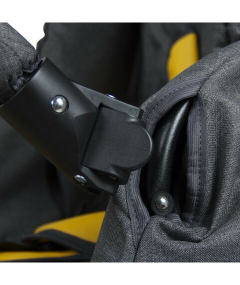 Коляски детские: Коляска 3в1 Alis ALVARO F 02 т.серый+св.серый+желтая кожа фотографии