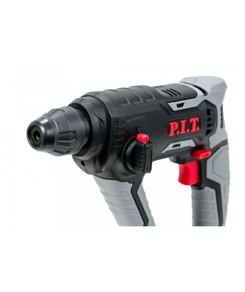 Перфораторы: Аккумуляторный перфоратор P.I.T. PBH20H-18A SOLO 20В, 1.4Дж, 2-х реж. макс.бур 18мм, sds-plus, коробка фотографии