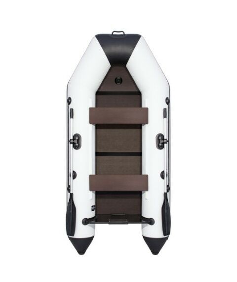 Лодки: Лодка ПВХ АКВА 2800 слань-книжка киль св.серый/черный фотографии