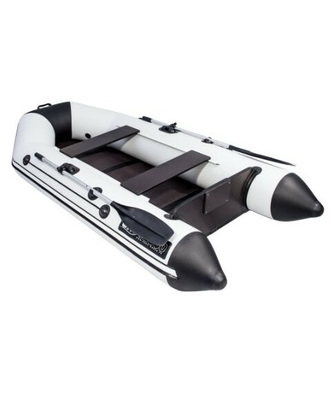 Лодки: Лодка ПВХ АКВА 2800 слань-книжка киль св.серый/черный фотографии